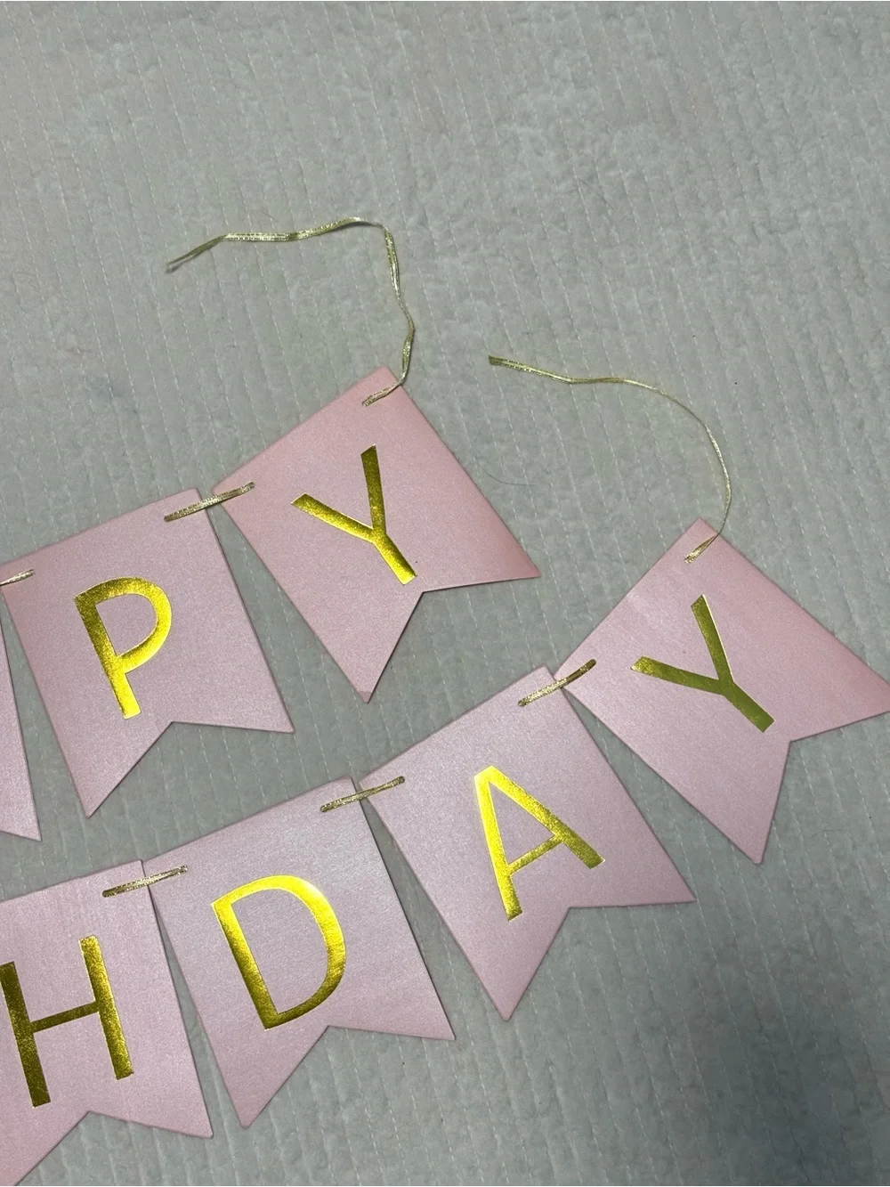 Happy Birthday Pink and Gold Party Banner | Party Decor | Photo Backdrop